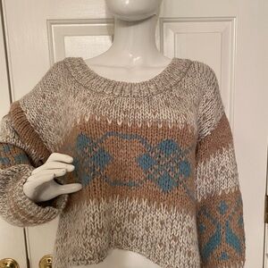 Free People Fair Isle Knit Sweater sz. L
